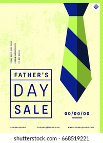 Vector icon of Happy Father`s Day poster card