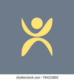Vector icon of Happy Man. Eps-10.