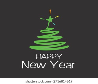 Icono de Vector para saludos de feliz año Nuevo