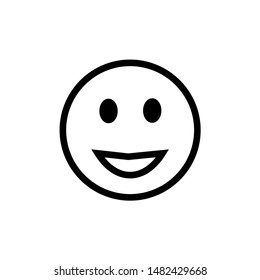 Vector icon of a happy smile. Smiling face icon symbol