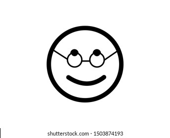 Vector icon of a happy smile. Smiling face icon symbol