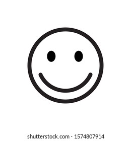 Vector icon of a happy smile. Smiling face icon symbol