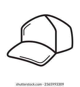 Vector icon of hat, Line art design
