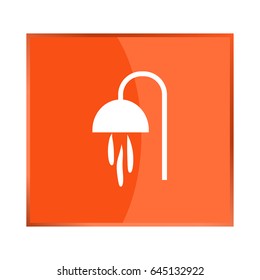 Vector icon of having a shower or a bathroom in the room