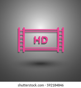Vector icon of hd video