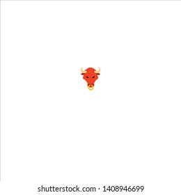 Vector of icon head bull