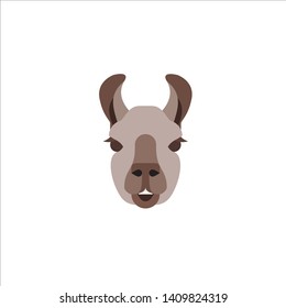 vector of icon head llama 