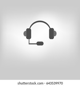 vector icon headphone call center illustration on background