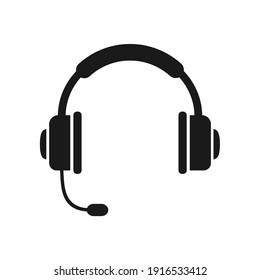 icono vector de auriculares en estilo plano