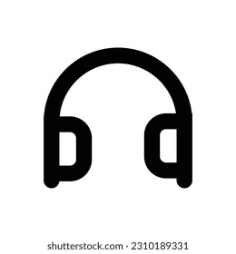 Vector icon headphones isolated on a white background.