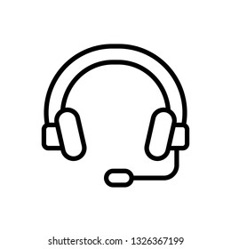 Vector icon for headset