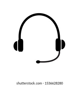 Vector icon of a headset. A tool for listening to sounds near the ear