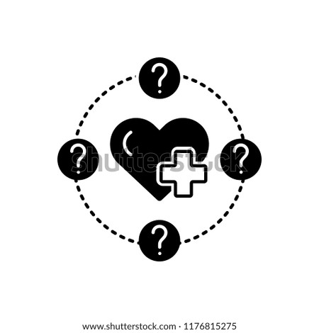 Vector icon for health question
