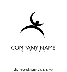 Vector icon of a healthy living logo template