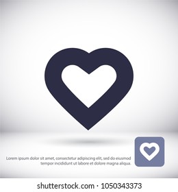 Vector icon heart 10 EPS