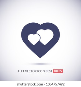 Vector icon heart 10 EPS