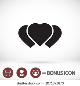 Vector icon heart 10 EPS
