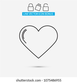 Vector icon heart 10 EPS