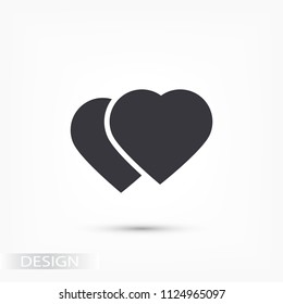 Vector icon heart 10 EPS