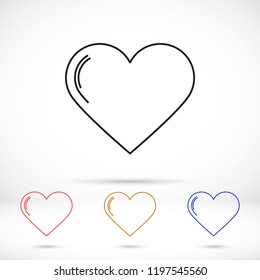 Vector icon heart 10 EPS