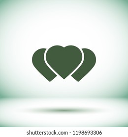 Vector icon heart 10 EPS