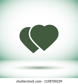 Vector icon heart 10 EPS