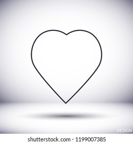 Vector icon heart 10 EPS