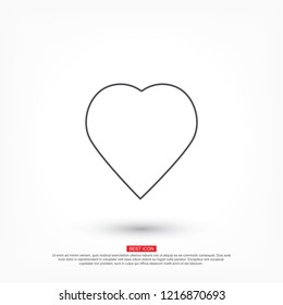 Vector icon heart 10 EPS