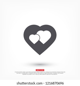Vector icon heart 10 EPS