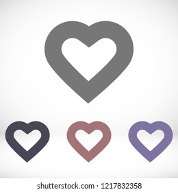 Vector icon heart 10 EPS