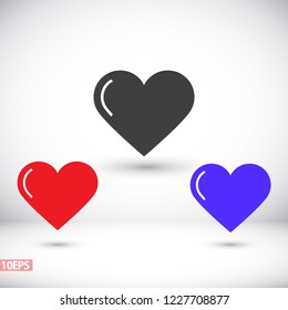 Vector icon heart 10 EPS