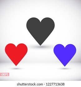 Vector icon heart 10 EPS