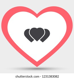 Vector icon heart 10 EPS