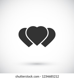 Vector icon heart 10 EPS