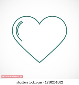 Vector icon heart 10 EPS