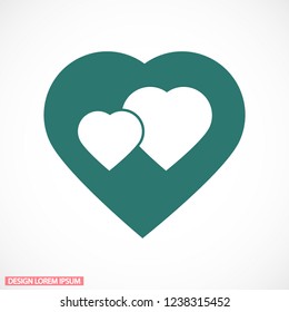 Vector icon heart 10 EPS
