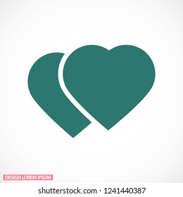 Vector icon heart 10 EPS