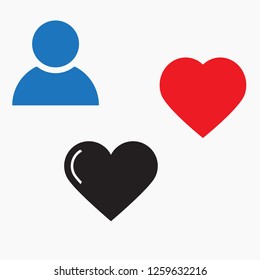 Vector icon heart 10 EPS