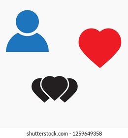 Vector icon heart 10 EPS