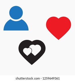 Vector icon heart 10 EPS