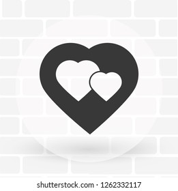 Vector icon heart 10 EPS