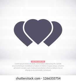 Vector icon heart 10 EPS