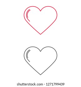 Vector icon heart 10 EPS