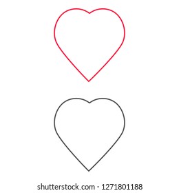 Vector icon heart 10 EPS