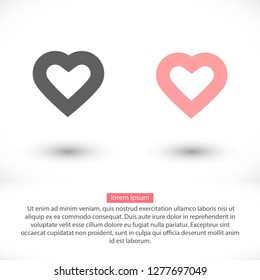 Vector icon heart 10 EPS