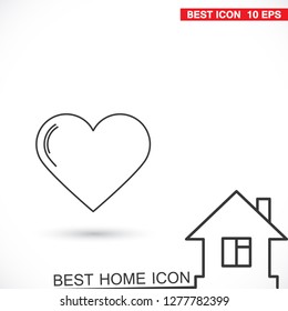 Vector icon heart 10 EPS