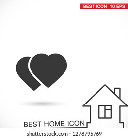Vector icon heart 10 EPS