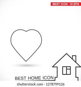 Vector icon heart 10 EPS
