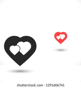 Vector icon heart 10 EPS