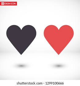 Vector icon heart 10 EPS
